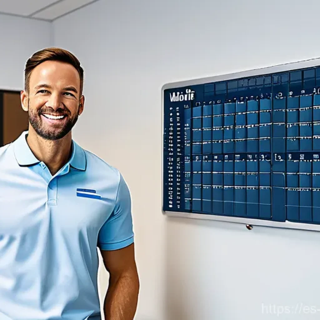 스포츠재활사의 시간 관리 비법 - **Prompt: Empowered Rehabilitator with Proactive Planning**
    A highly organized and confident mal...