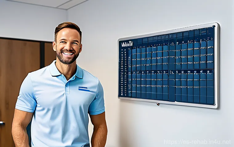 스포츠재활사의 시간 관리 비법 - **Prompt: Empowered Rehabilitator with Proactive Planning**
    A highly organized and confident mal...